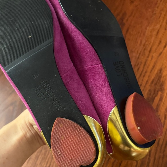 Love Moschino Fuchsia and Gold Heels - Picture 4 of 5
